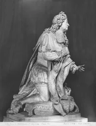 Voto de Louis XIII 1601-43 detalhe de Louis XIV 1638-1715 1713-15 mármore bw foto
